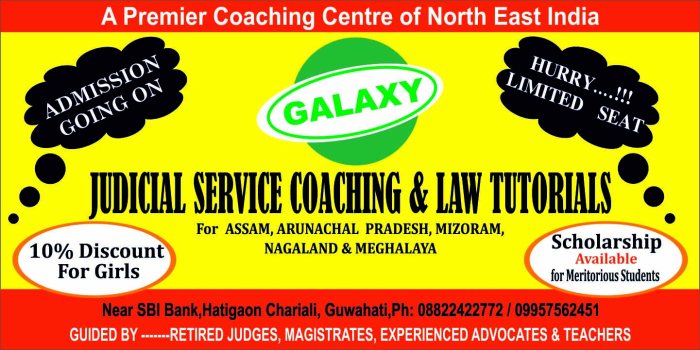 Judicial Service Coaching Institution for North East Region. 